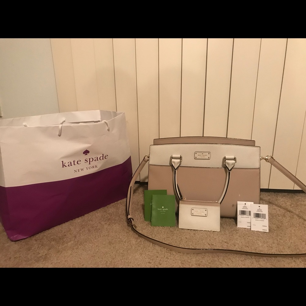 Kate Spade Grove Street Rose/Cream Handbag Set - Picture 2 of 8